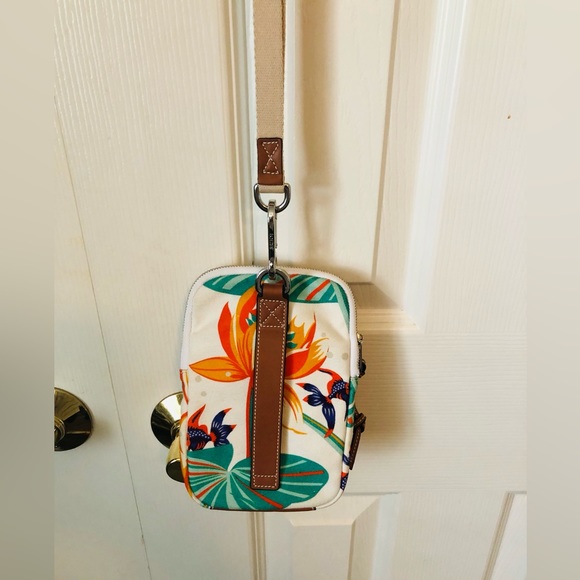 Loewe Paula’s Ibiza Rare floral shoulder cross body bag canvas & Leather - Picture 8 of 8